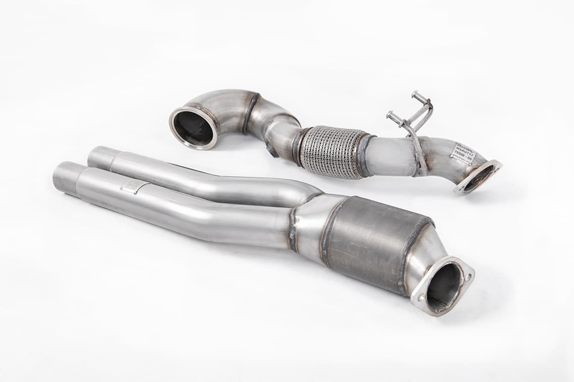 Audi RS3 Saloon / Sedan 400PS (8V MQB) - Non-OPF/GPF Models 2017 2023 Large Bore Downpipe and Hi-Flow Sports Cat Fits both OE and Milltek Sport Cat Back Systems