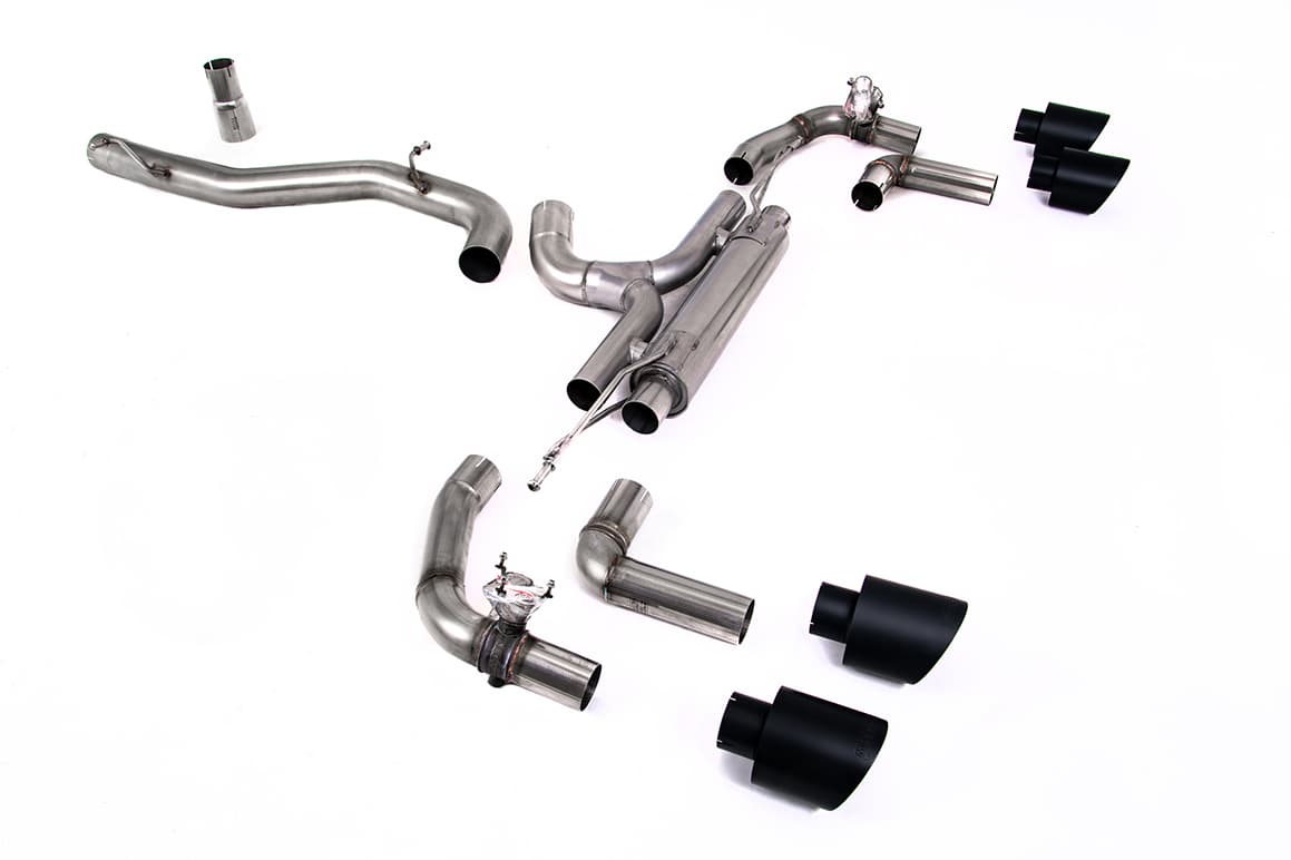 Cat-back 80mm / 3.15 inch System - Race (Loudest) with Cerakote Black GT-115 Trims