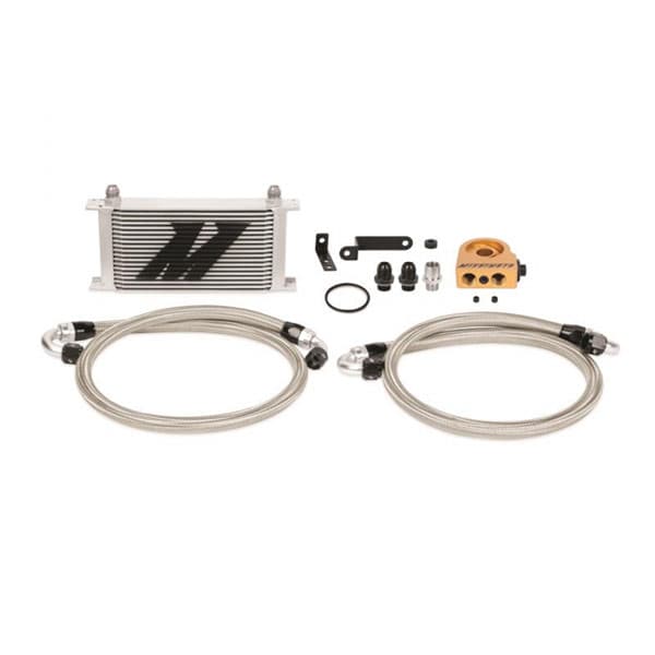 OIL COOLER KIT FOR SUBARU IMPREZA WRX STI 08-14 - SILVER COOLER THERMOSTATIC