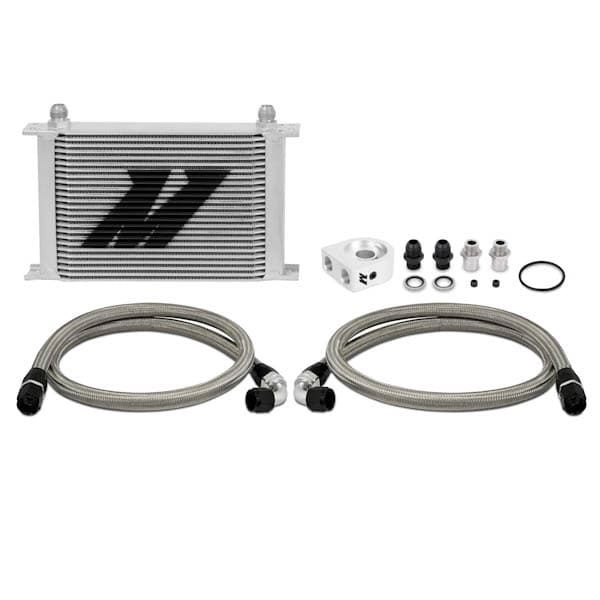 UNIVERSAL OIL COOLER KIT 25-ROW - SILVER COOLER NON THERMOSTATIC