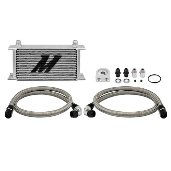 UNIVERSAL OIL COOLER KIT 19-ROW - SILVER COOLER NON THERMOSTATIC
