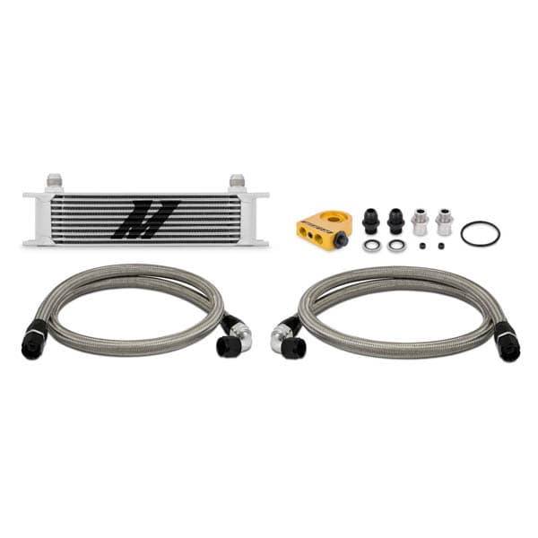 UNIVERSAL OIL COOLER KIT - SILVER COOLER THERMOSTATIC