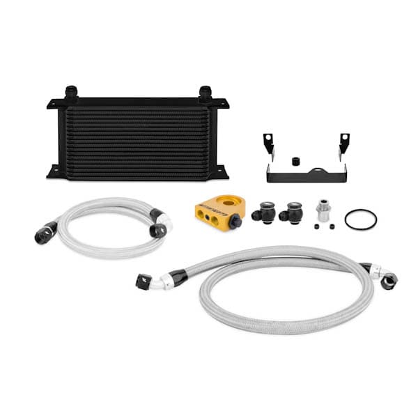OIL COOLER KIT FOR SUBARU IMPREZA WRX/STI 06-07 - BLACK COOLER THERMOSTATIC